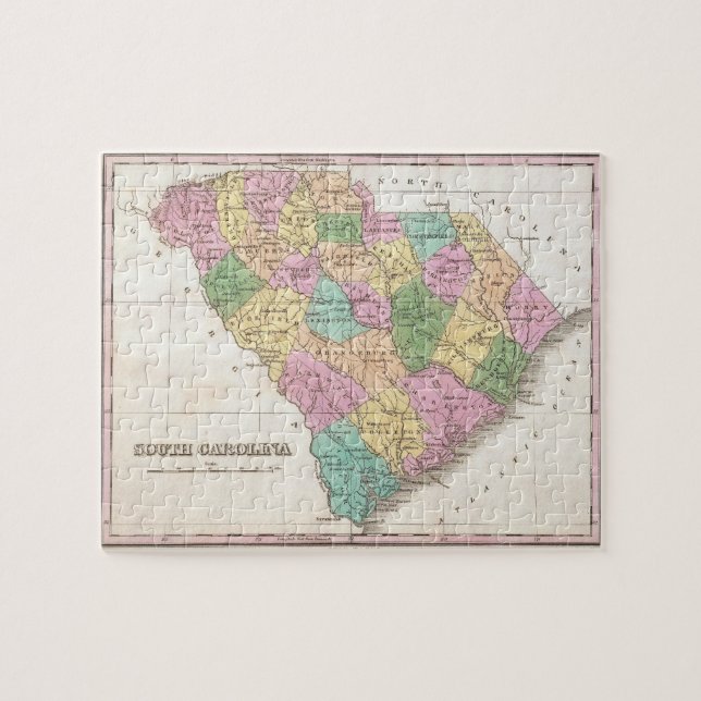 Vintage Map of South Carolina (1827) Jigsaw Puzzle (Horizontal)
