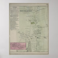 Vintage Map of Southampton New York (1873)