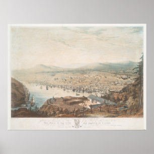Vintage Map of St Johns Newfoundland (1831) Poster