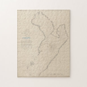 Vintage Map of Tampa Bay FL (1855) Jigsaw Puzzle