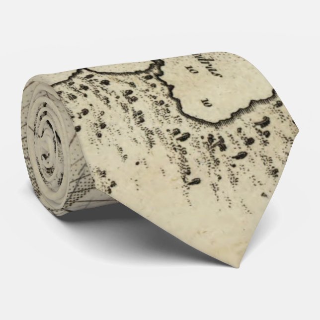 Vintage Map of Tampa Florida (1809) Tie (Rolled)