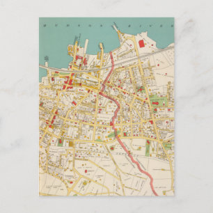 Vintage Map of Tarrytown New York (1893) Postcard