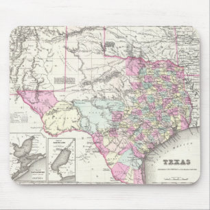 Vintage Map of Texas (1855) Mouse Mat