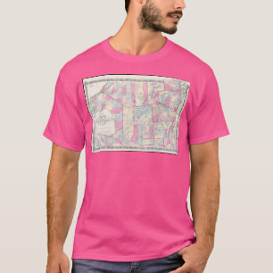 Vintage Map Of The Adirondack Mountains (1867) Bas T-Shirt