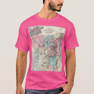 Vintage Map Of The Adirondack Mountains (1879) 2 B T-Shirt