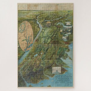 Vintage Map of the Bronx NY (1915) Jigsaw Puzzle