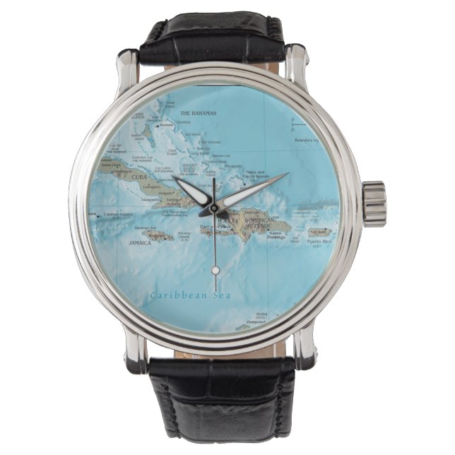Vintage Map of the Caribbean - U.S. Watch (Front)