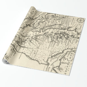 Vintage Map of The Chesapeake Bay (1752) Wrapping Paper