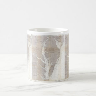 Vintage Map of the Chesapeake Bay (1866) Coffee Mug
