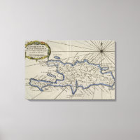 Vintage Map of The Dominican Republic (1750)