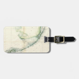 Vintage Map of The Florida Keys (1859) Luggage Tag