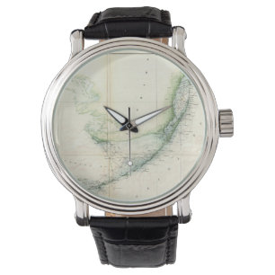Vintage Map of The Florida Keys (1859) Watch