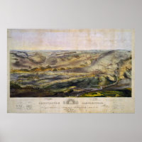 Vintage Map of The Gettysburg Battlefield (1863)