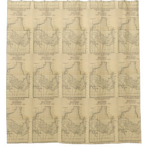 Vintage Map of The Grand Canyon (1908) Shower Curtain