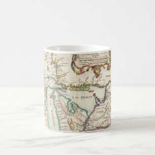 Vintage Map of The Great Lakes (1755) Coffee Mug