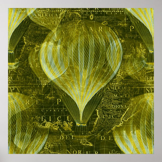 VINTAGE MAP OF THE HOLY BALLOON   POSTER (Front)