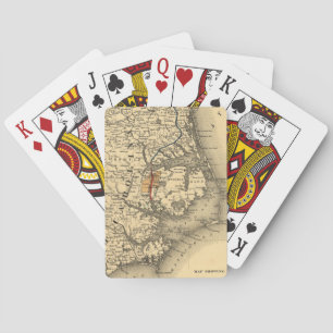 Vintage Map of The North Carolina Coast (1887) Playing Cards