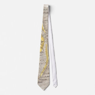 Vintage Map of The Outer Banks (1818) Tie