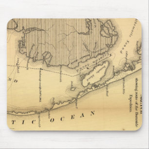 Vintage Map of The Outer Banks (1862) Mouse Mat