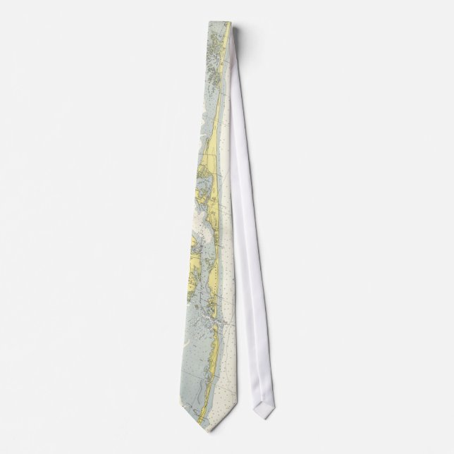 Vintage Map of The Outer Banks (1942) Tie (Front)