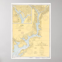 Vintage Map of the Potomac River (1968)