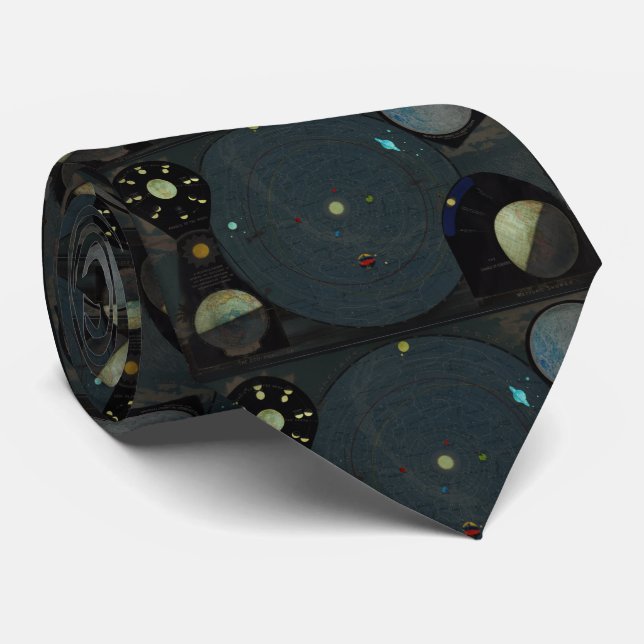 Vintage Map of The Solar System (1887) Tie (Rolled)