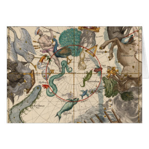 Vintage Map of the South Pole