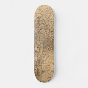 Vintage Map of The Washington DC Area (1865) Skateboard