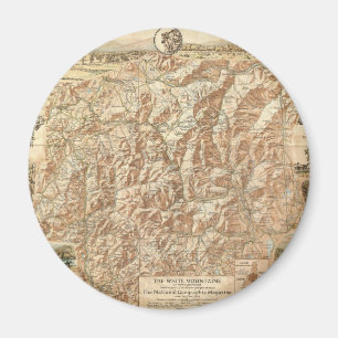 Vintage Map of The White Mountains (1937) Magnet