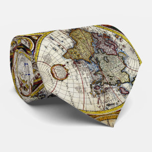Vintage Map of The World (1626) - Stylised Tie