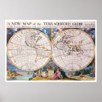 Vintage Map of The World (1700)