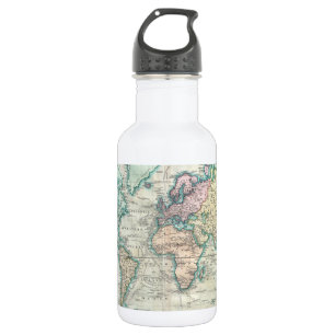 Vintage Map of The World (1801) 532 Ml Water Bottle