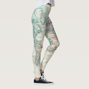 Vintage Map of The World (1801) Leggings