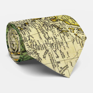 Vintage Map of The World (1823) - Stylised Tie
