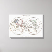 Vintage Map of The World (1848)