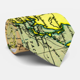 Vintage Map of The World (1899) - Stylised Tie