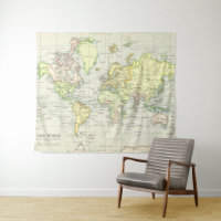 Vintage Map of The World (1899)