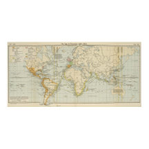 Vintage Map of The World (1911) 2