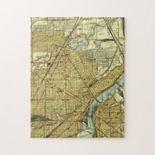 Vintage Map of Toledo Ohio (1938) Jigsaw Puzzle