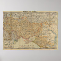 Vintage Map of Ukraine (1918)