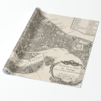 Vintage Map of Venice Italy (1764) Wrapping Paper
