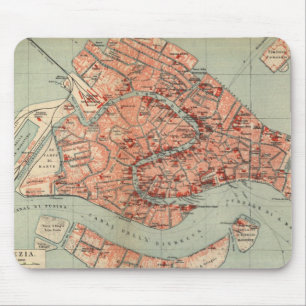 Vintage Map of Venice Italy (1920) Mouse Mat