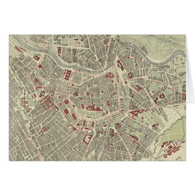 Vintage Map of Vienna Austria (1883) (Front Horizontal)