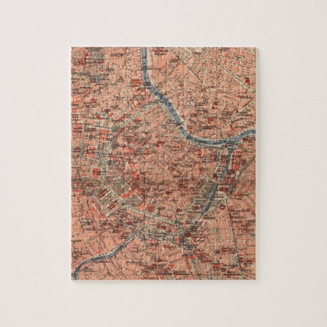 Vintage Map of Vienna Austria (1920) Jigsaw Puzzle (Vertical)