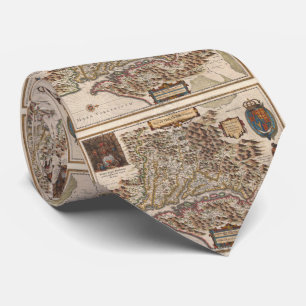 Vintage Map of Virginia (1630) Tie