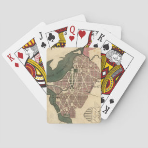 Vintage Map of Washington D.C. (1793) Playing Cards