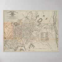 Vintage Map of Worcester MA (1891)