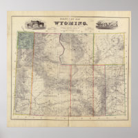 Vintage Map of Wyoming (1883)