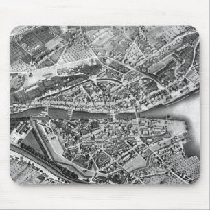 Vintage Map of Zurich Switzerland (1850) Mouse Mat