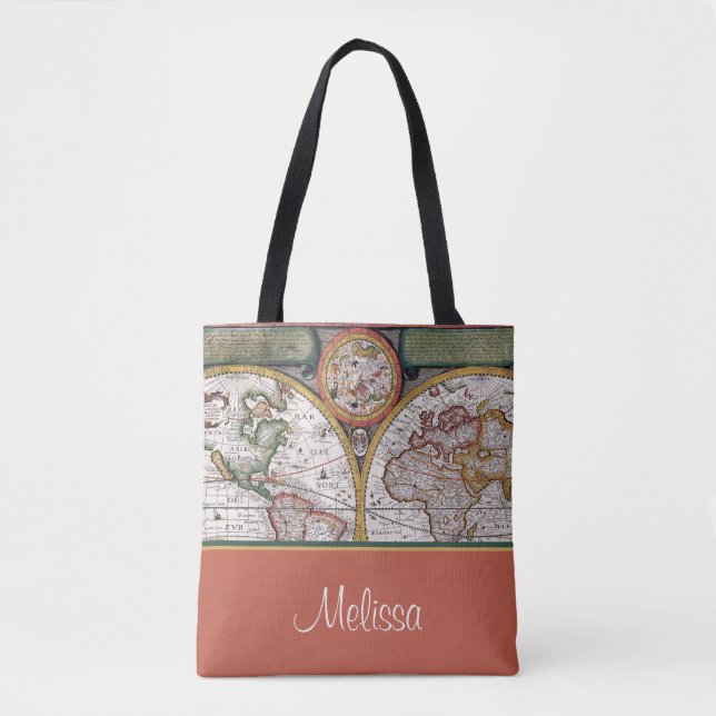 Vintage Map | Personalised Tote Bag (Front)